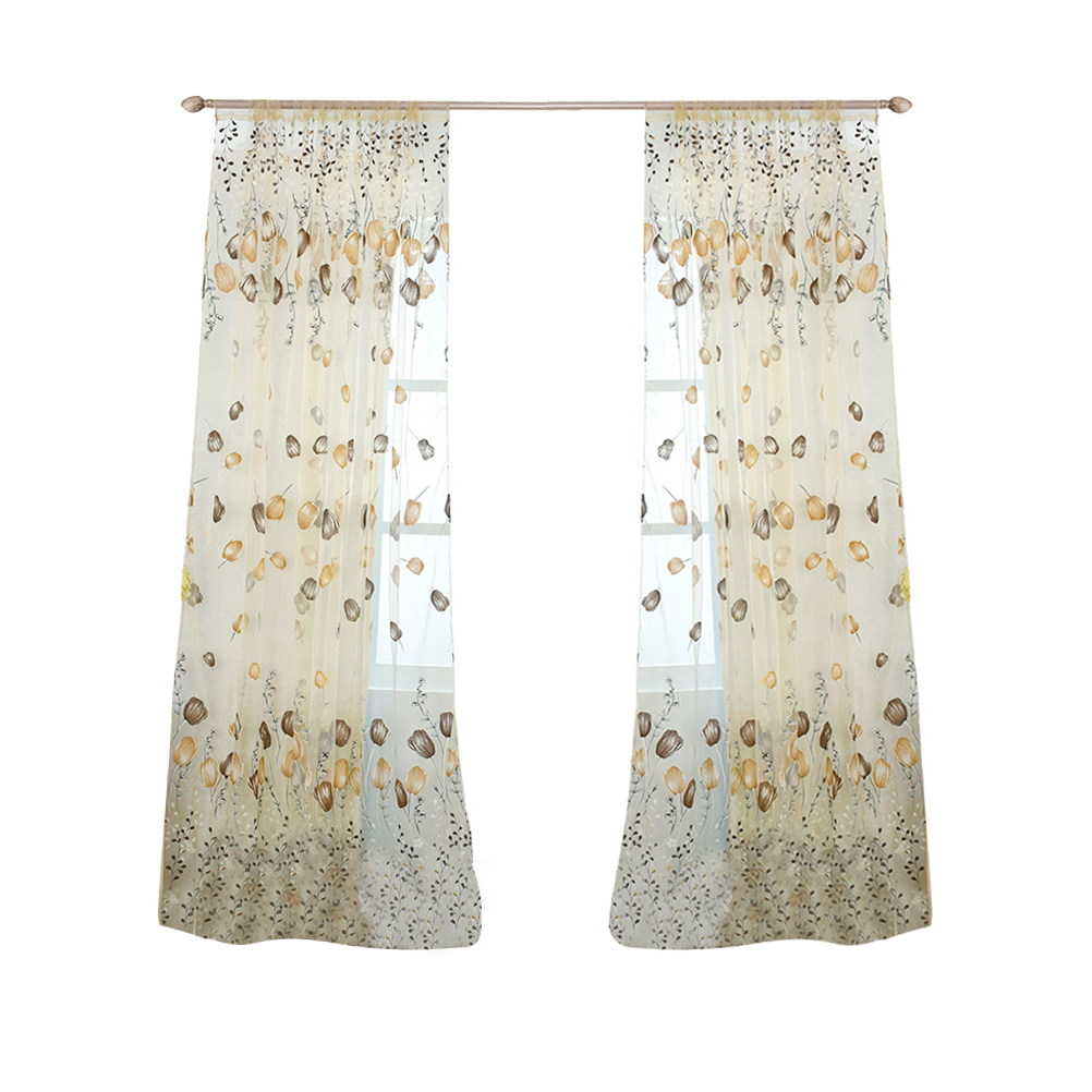 Curtain Sheer Voile - Zasłony woalowe Tulip 100x200cm, półprzezroczyste, zwiewne,