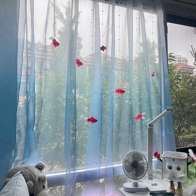 Jasnoniebieska, jednolita, prz – Curtain Sheer Voile recenzja i cena
