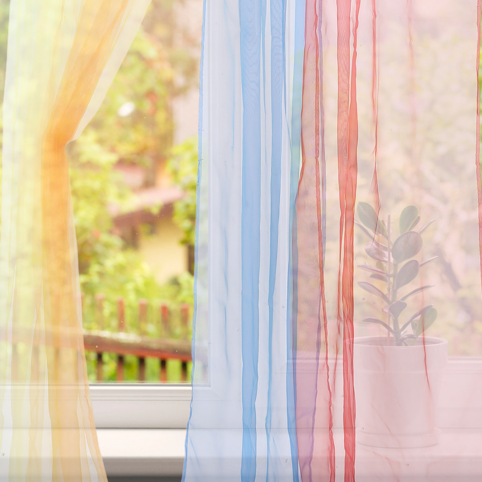 4 sztuki kolorowych przezroczy – Curtain Sheer Voile recenzja i cena