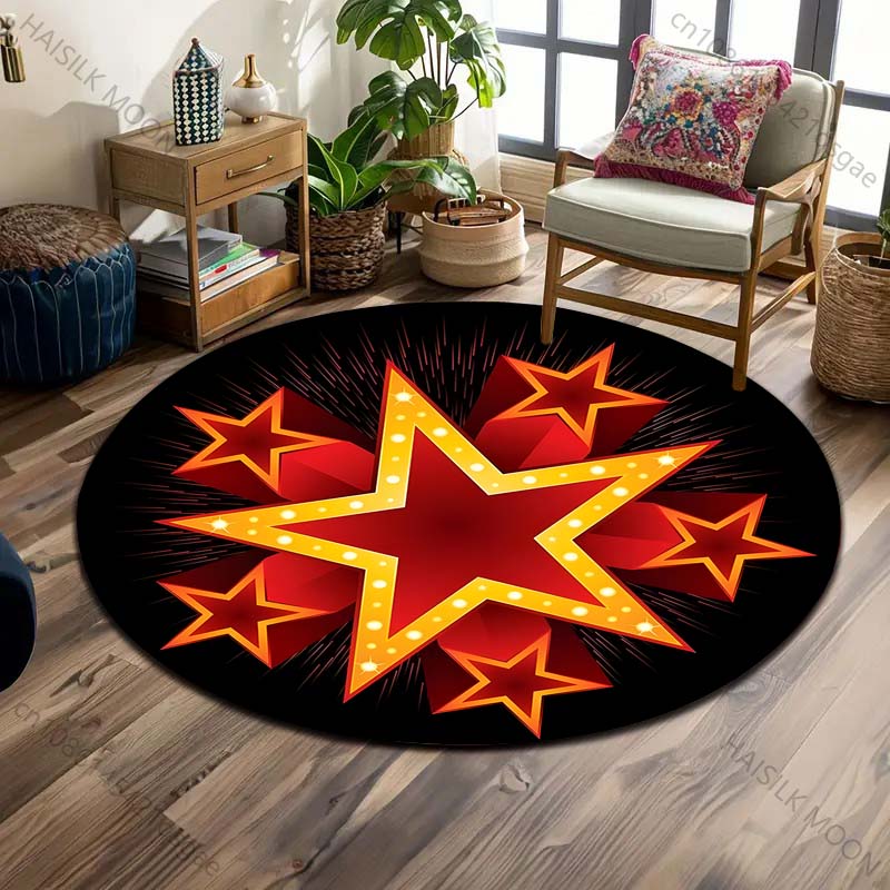 Dywan okrągły z nadrukiem pięc – Home Textiles Luxury recenzja i cena
