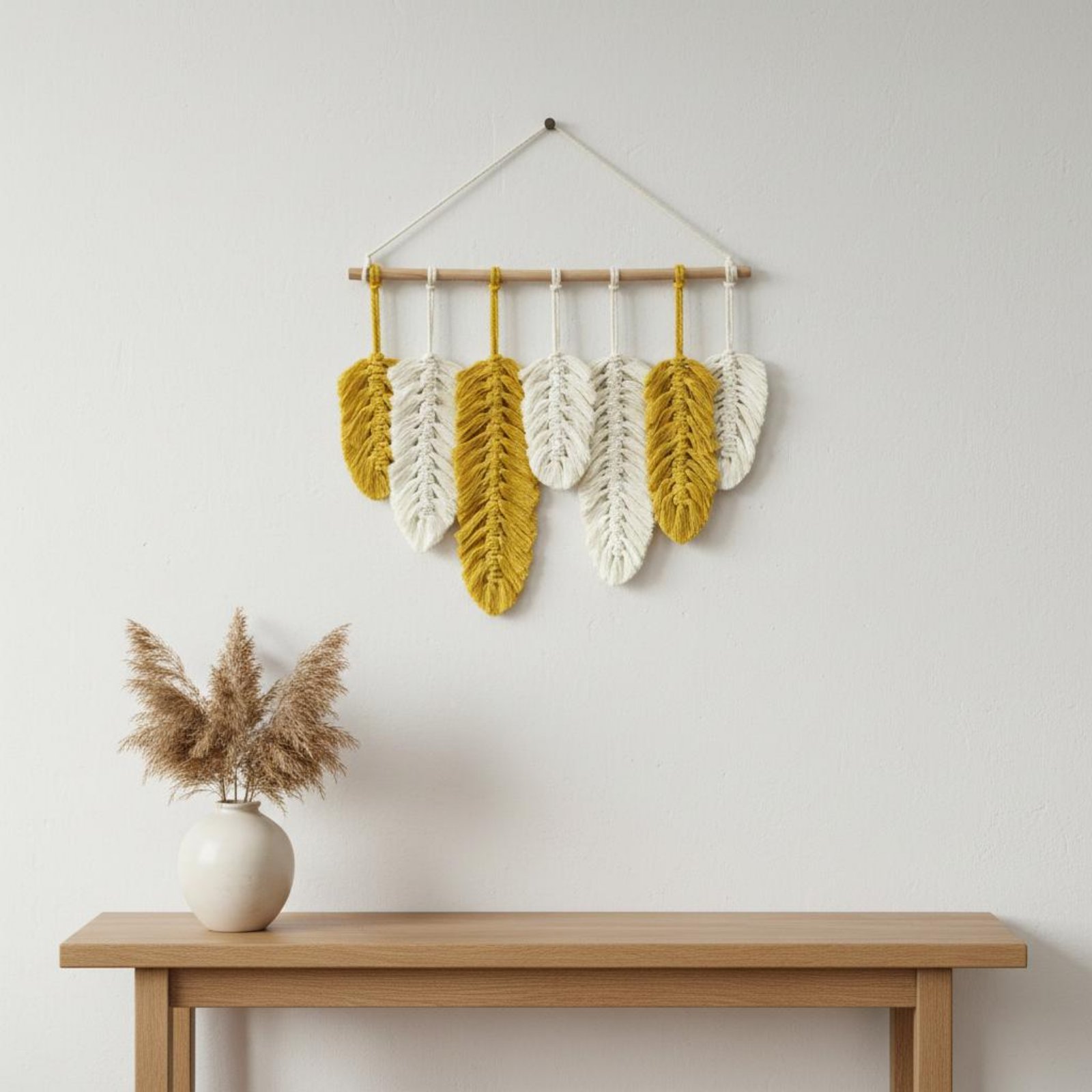 Makrama z piórami, ręcznie rob – Home Textiles & Furnishings recenzja i cena