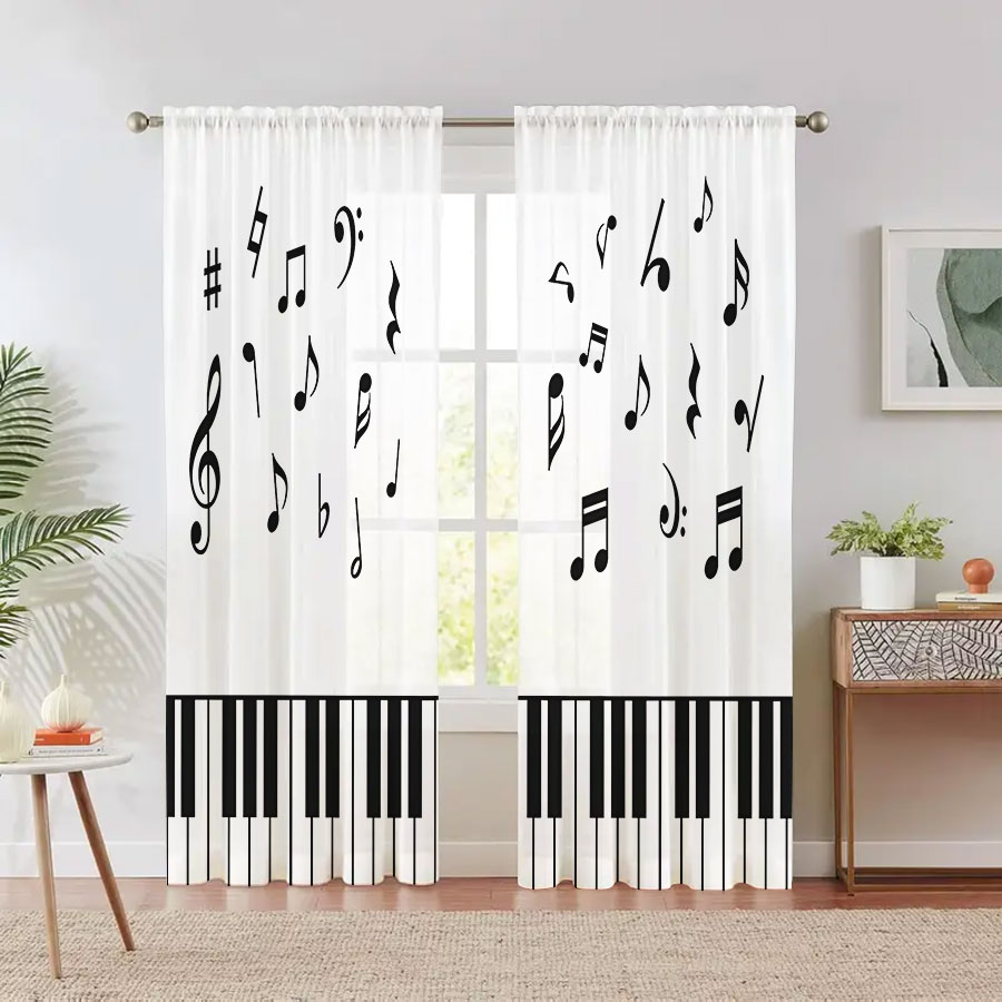 2 szt. Przezroczyste zasłony z – Curtain Sheer Voile recenzja i cena